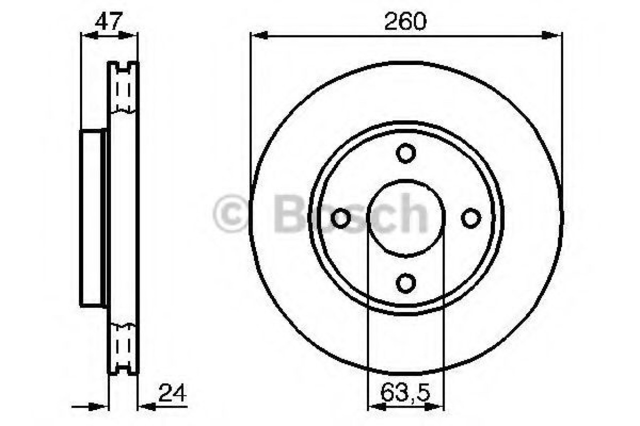 Disc frana FORD MONDEO II (BAP) (1996 - 2000) BOSCH 0 986 478 170 piesa NOUA