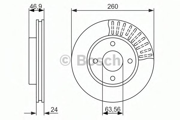 Disc frana FORD MONDEO II (BAP) (1996 - 2000) BOSCH 0 986 479 837 piesa NOUA