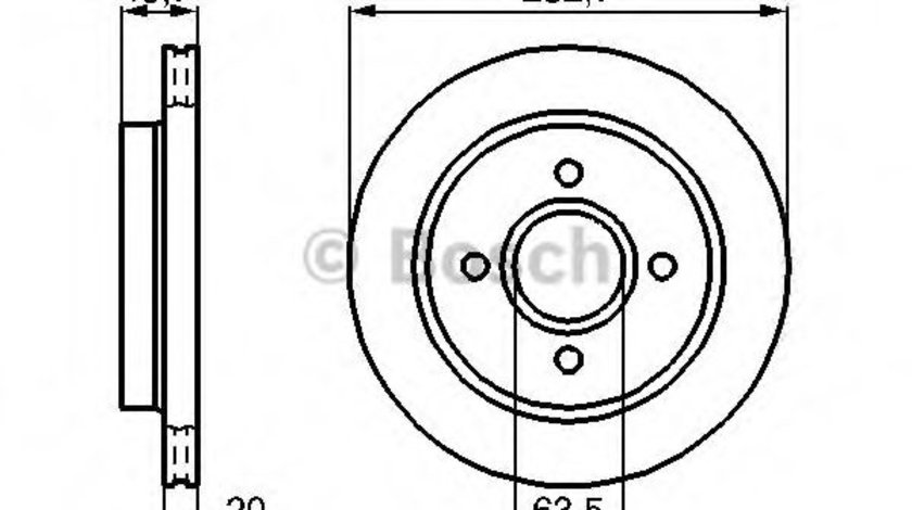 Disc frana FORD MONDEO II (BAP) (1996 - 2000) BOSCH 0 986 478 605 piesa NOUA