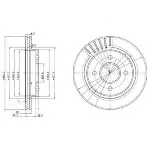 Disc frana FORD MONDEO II (BAP) (1996 - 2000) DELPHI BG2700 piesa NOUA