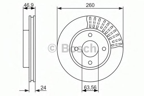 Disc frana FORD MONDEO II Combi (BNP) (1996 - 2000) BOSCH 0 986 479 837 piesa NOUA