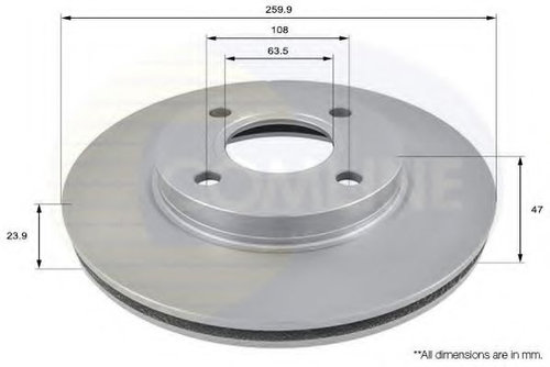 Disc frana FORD MONDEO II Combi (BNP) (1996 - 2000) COMLINE ADC1202V piesa NOUA