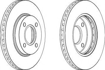 Disc frana FORD MONDEO II Combi (BNP) (1996 - 2000) FERODO DDF364 piesa NOUA