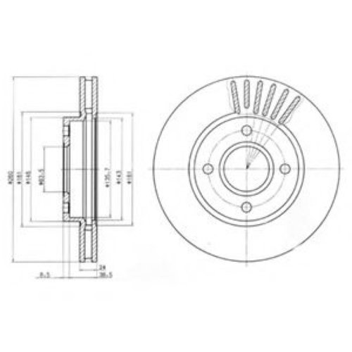 Disc frana FORD MONDEO II Limuzina (BFP) (1996 - 2000) DELPHI BG2699 piesa NOUA