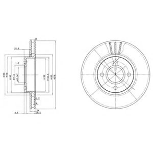 Disc frana FORD MONDEO II Limuzina (BFP) (1996 - 2000) DELPHI BG3056 piesa NOUA