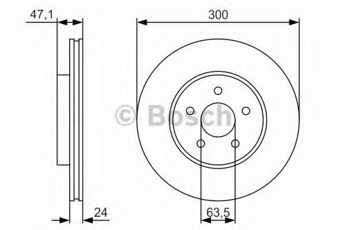 Disc frana FORD MONDEO III (B5Y) (2000 - 2007) BOSCH 0 986 479 S48 piesa NOUA