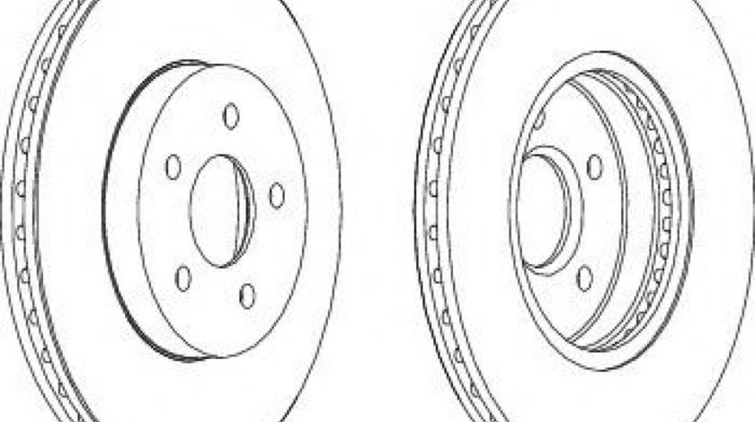 Disc frana FORD MONDEO III (B5Y) (2000 - 2007) FERODO DDF1125C piesa NOUA