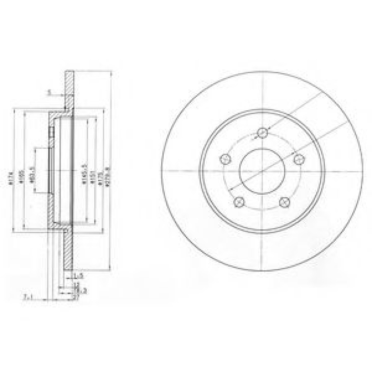 Disc frana FORD MONDEO III Combi (BWY) (2000 - 2007) DELPHI BG3663C piesa NOUA