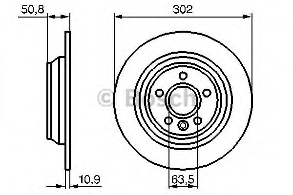 Disc frana FORD MONDEO IV Limuzina (BA7) (2007 - 2016) BOSCH 0 986 479 B94 piesa NOUA