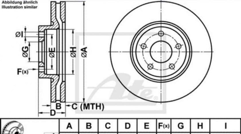 Disc frana Ford MONDEO IV Turnier (BA7) 2007-2016 #2 09A42720