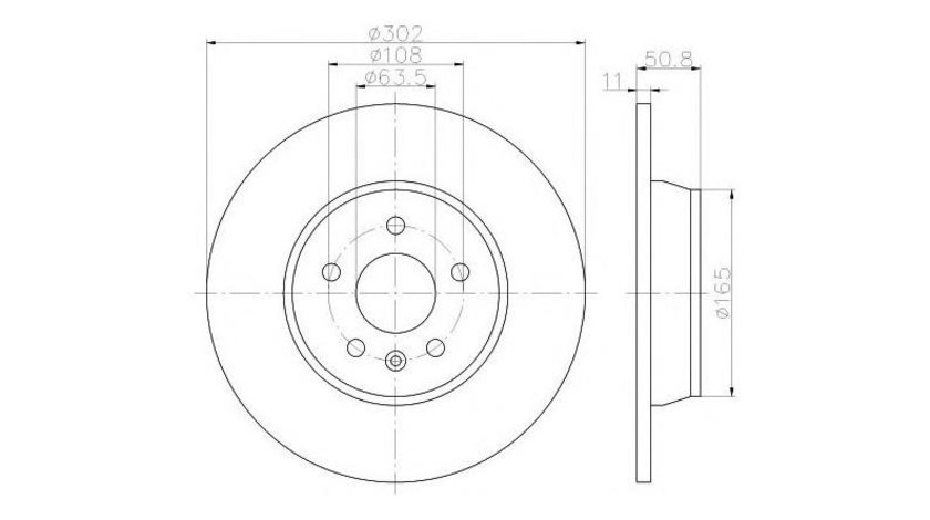 Disc frana Ford MONDEO IV Turnier (BA7) 2007-2016 #2 08A54010