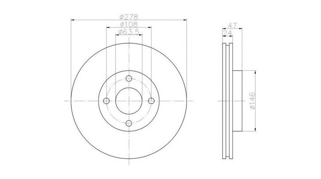 Disc frana Ford MONDEO Mk II (BAP) 1996-2000 #2 09676610