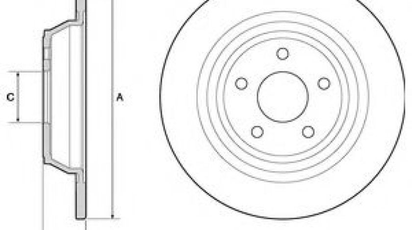 Disc frana FORD MONDEO V Turnier (2014 - 2016) DELPHI BG4703C piesa NOUA