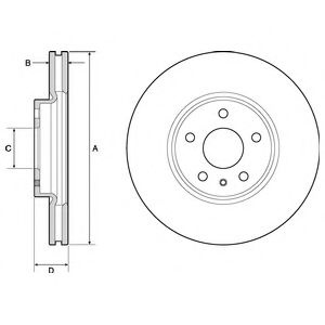 Disc frana FORD MONDEO V Turnier (2014 - 2016) DELPHI BG4702C piesa NOUA