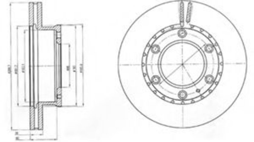 Disc frana FORD RANGER (ER, EQ) (1998 - 2006) DELPHI BG4297 piesa NOUA