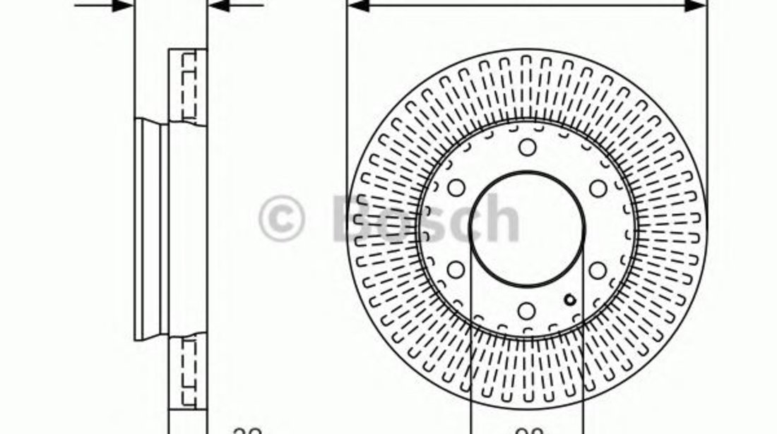 Disc frana FORD RANGER (TKE) (2011 - 2016) BOSCH 0 986 479 V32 piesa NOUA