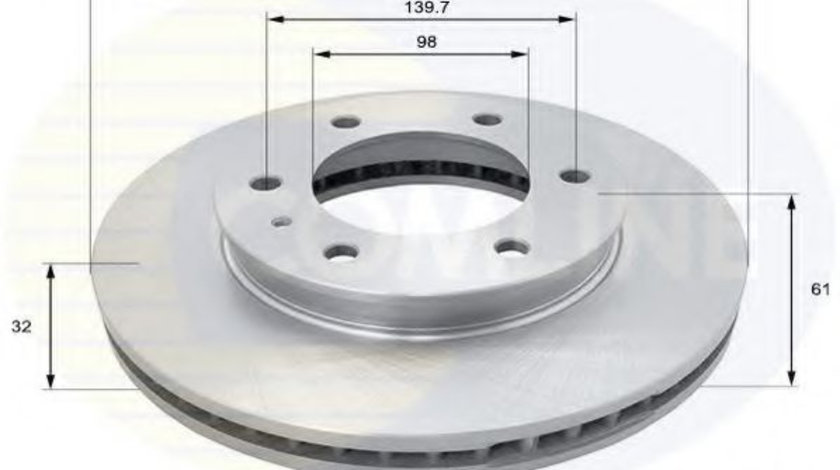 Disc frana FORD RANGER (TKE) (2011 - 2016) COMLINE ADC1263V piesa NOUA