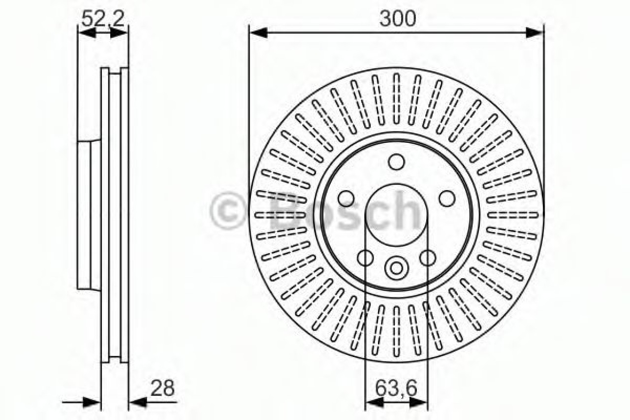 Disc frana FORD S-MAX (WA6) (2006 - 2016) BOSCH 0 986 479 974 piesa NOUA