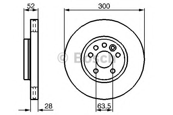 Disc frana FORD S-MAX (WA6) (2006 - 2016) BOSCH 0 986 479 261 piesa NOUA