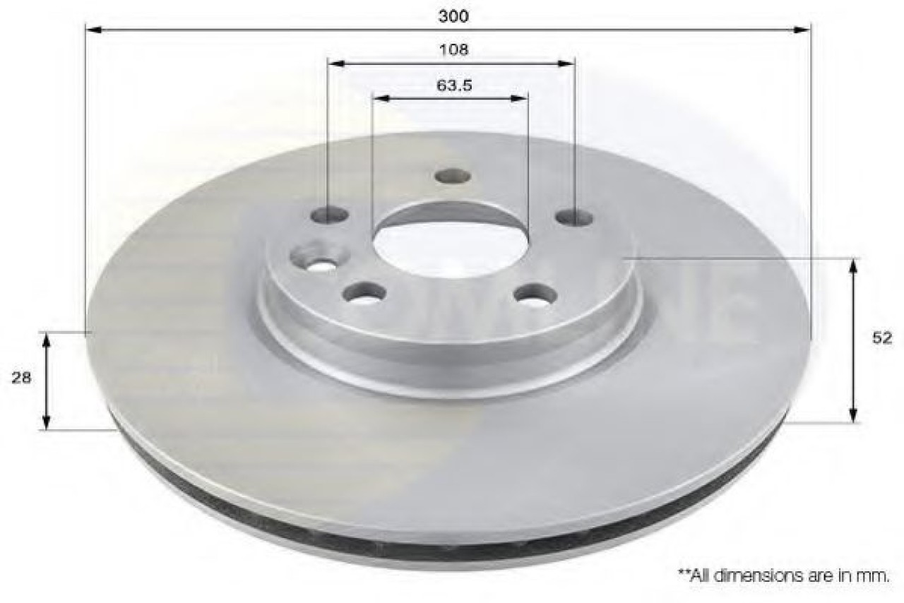Disc frana FORD S-MAX (WA6) (2006 - 2016) COMLINE ADC1237V piesa NOUA