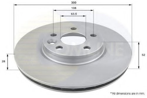 Disc frana FORD S-MAX (WA6) (2006 - 2016) COMLINE ADC1237V piesa NOUA