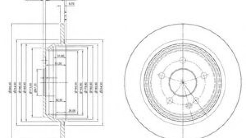 Disc frana FORD S-MAX (WA6) (2006 - 2016) DELPHI BG4063C piesa NOUA