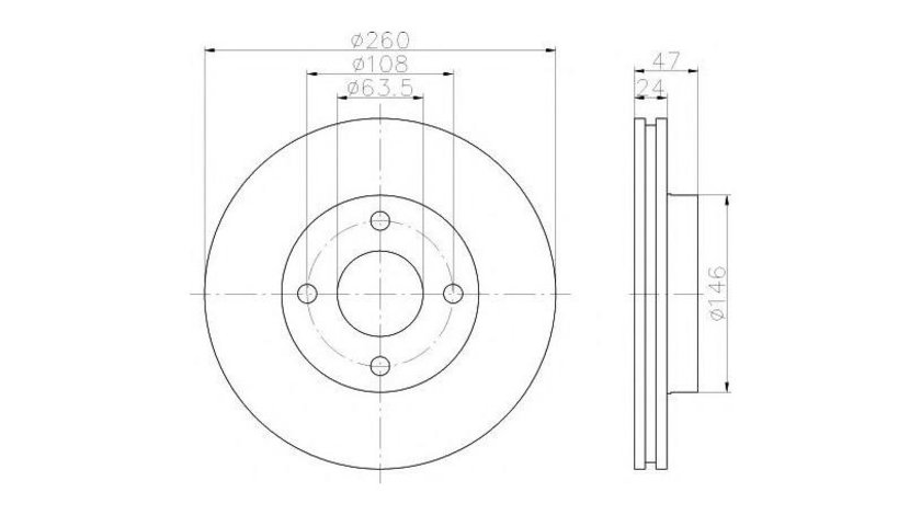 Disc frana Ford SCORPIO Mk II combi (GNR, GGR) 1994-1998 #2 09570710