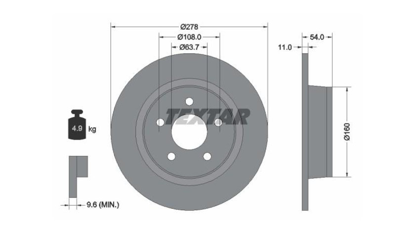 Disc frana Ford TOURNEO CONNECT 2002-2016 #2 08A29710