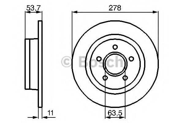Disc frana FORD TOURNEO CONNECT (2002 - 2016) BOSCH 0 986 479 070 piesa NOUA
