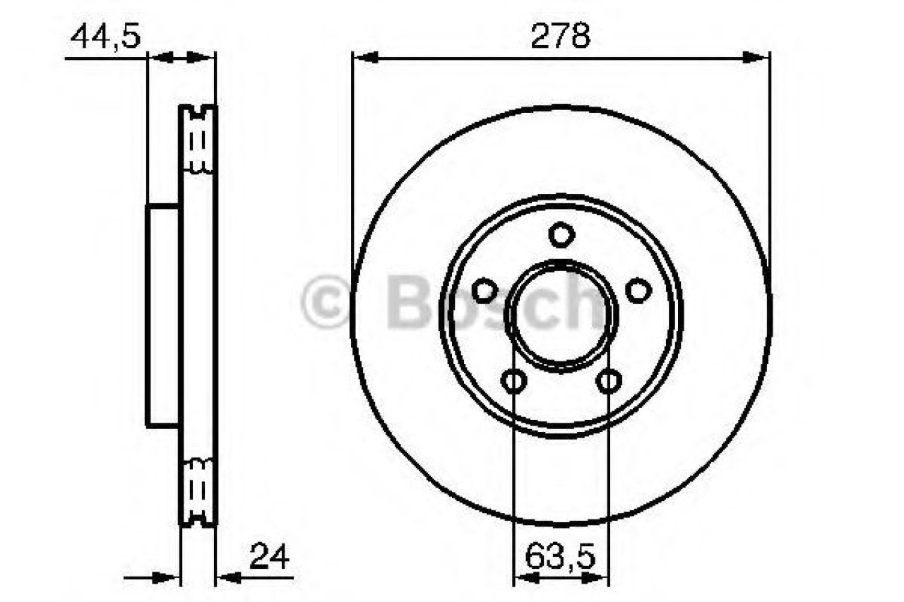Disc frana FORD TOURNEO CONNECT (2002 - 2016) BOSCH 0 986 479 069 piesa NOUA