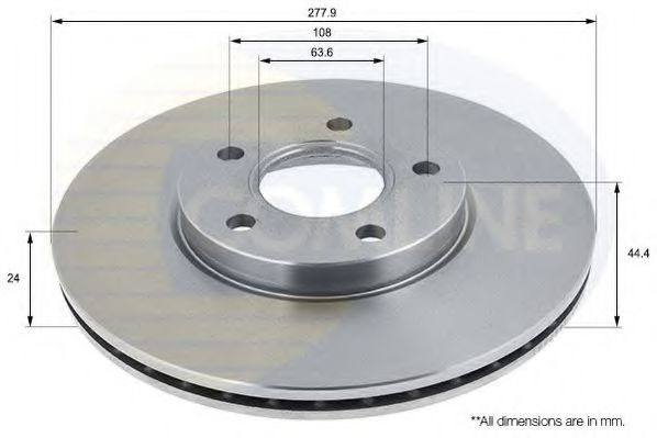 Disc frana FORD TOURNEO CONNECT (2002 - 2016) COMLINE ADC1221V piesa NOUA