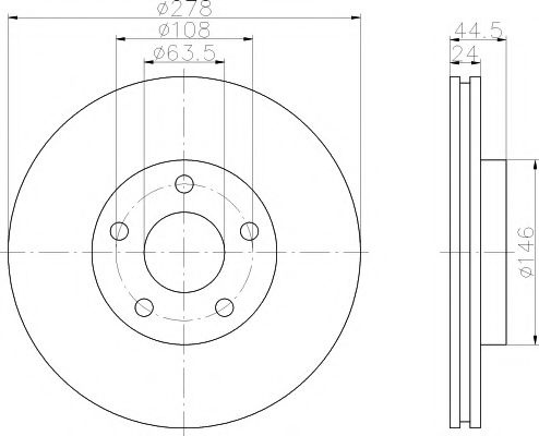 Disc frana FORD TOURNEO CONNECT (2002 - 2016) TEXTAR 92124803 piesa NOUA