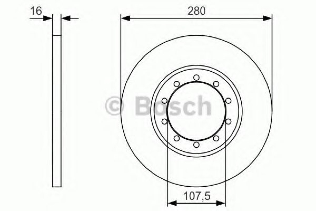 Disc frana FORD TRANSIT bus (2006 - 2014) BOSCH 0 986 479 R92 piesa NOUA
