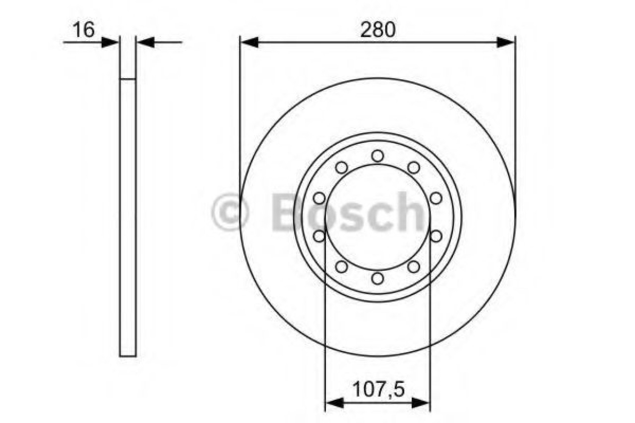 Disc frana FORD TRANSIT bus (2006 - 2014) BOSCH 0 986 479 390 piesa NOUA