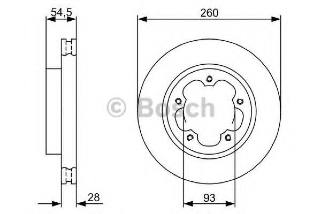 Disc frana FORD TRANSIT bus (2006 - 2014) BOSCH 0 986 479 C09 piesa NOUA