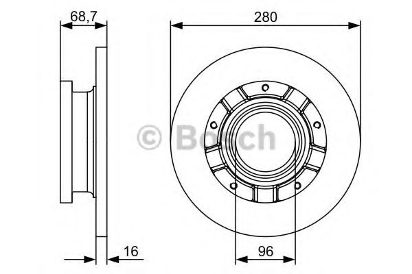 Disc frana FORD TRANSIT bus (2006 - 2014) BOSCH 0 986 479 401 piesa NOUA