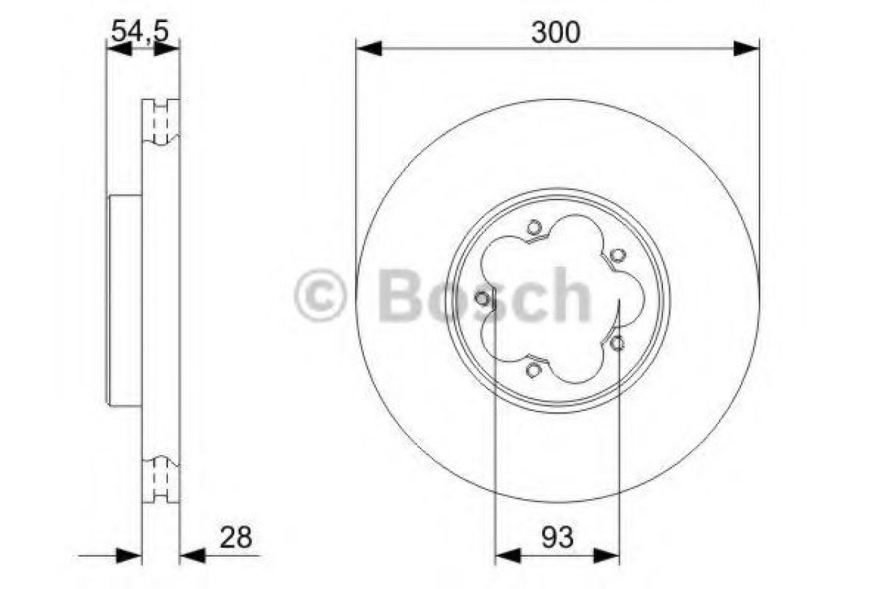 Disc frana FORD TRANSIT bus (2006 - 2014) BOSCH 0 986 479 307 piesa NOUA