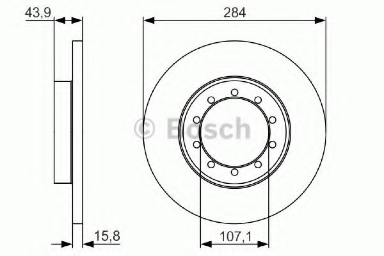 Disc frana FORD TRANSIT bus (2006 - 2014) BOSCH 0 986 479 A34 piesa NOUA
