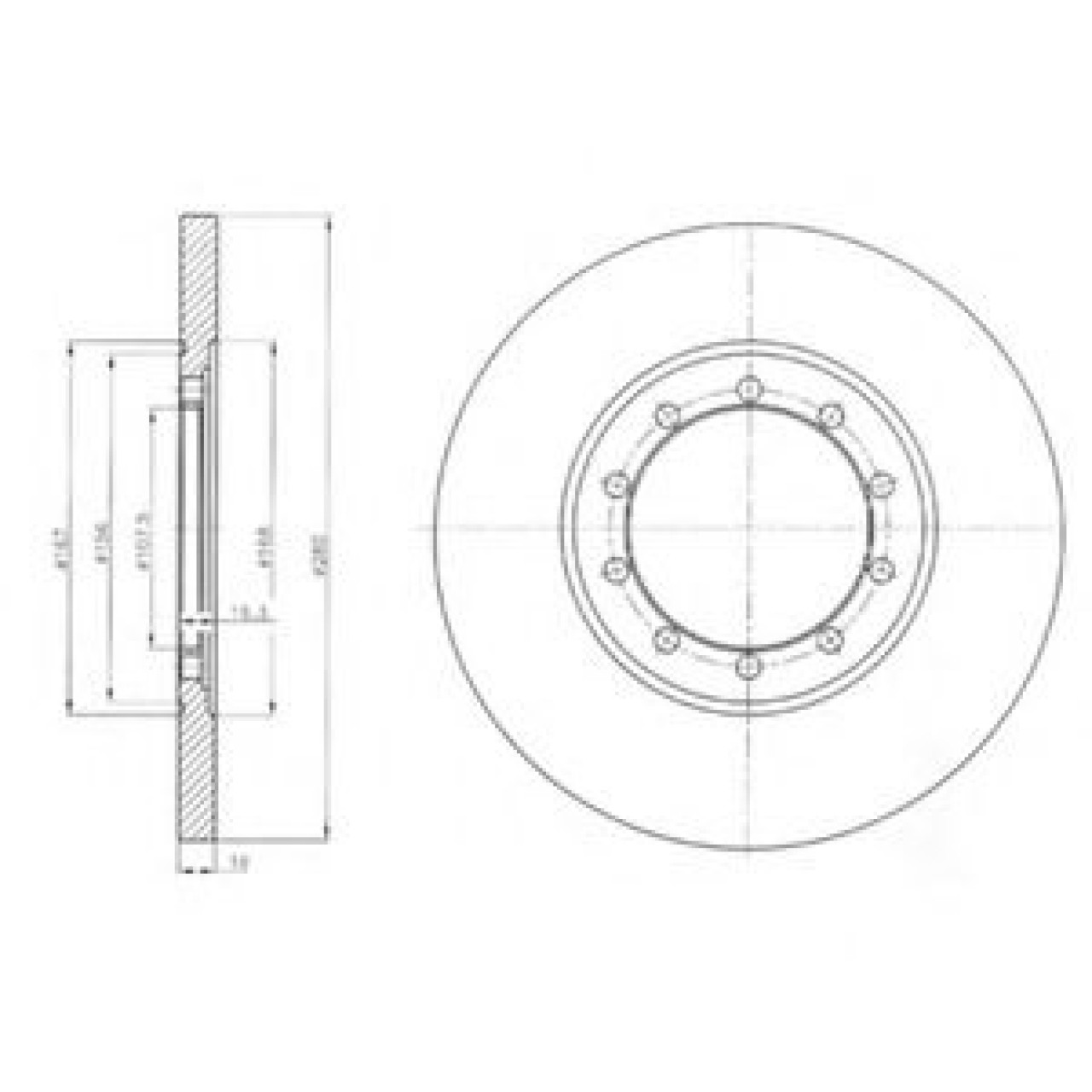 Disc frana FORD TRANSIT bus (2006 - 2014) DELPHI BG4075 piesa NOUA