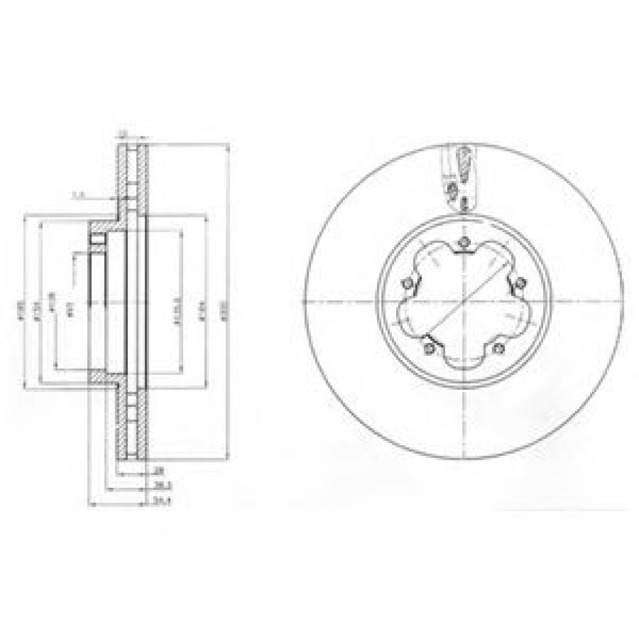 Disc frana FORD TRANSIT bus (2006 - 2014) DELPHI BG4006 piesa NOUA