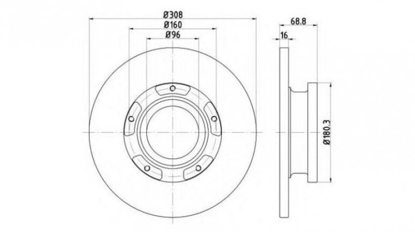 Disc frana Ford TRANSIT bus 2013-2016 #2 1783910