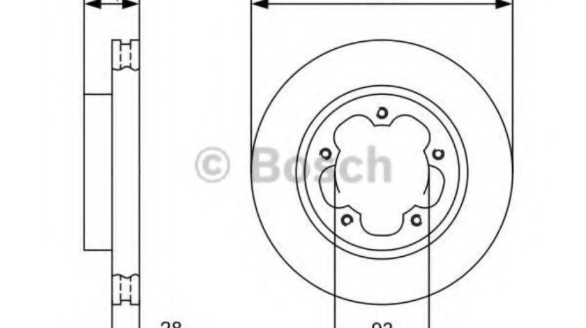 Disc frana FORD TRANSIT caroserie (2006 - 2014) BOSCH 0 986 479 392 piesa NOUA