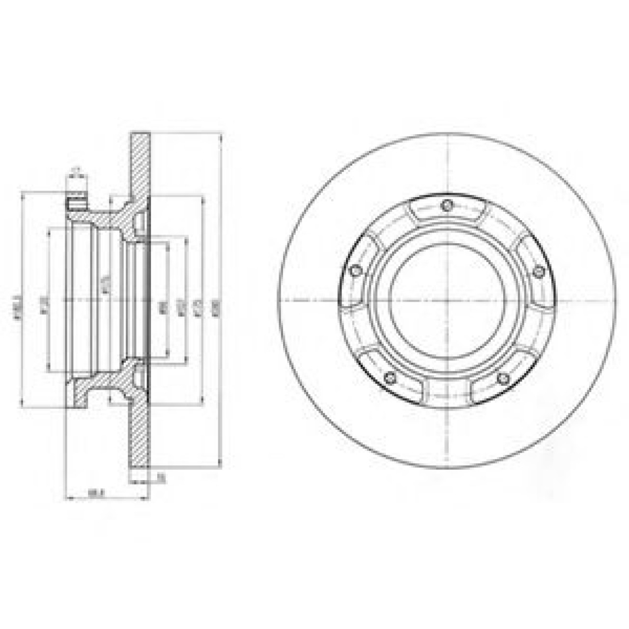 Disc frana FORD TRANSIT caroserie (2006 - 2014) DELPHI BG4008 piesa NOUA