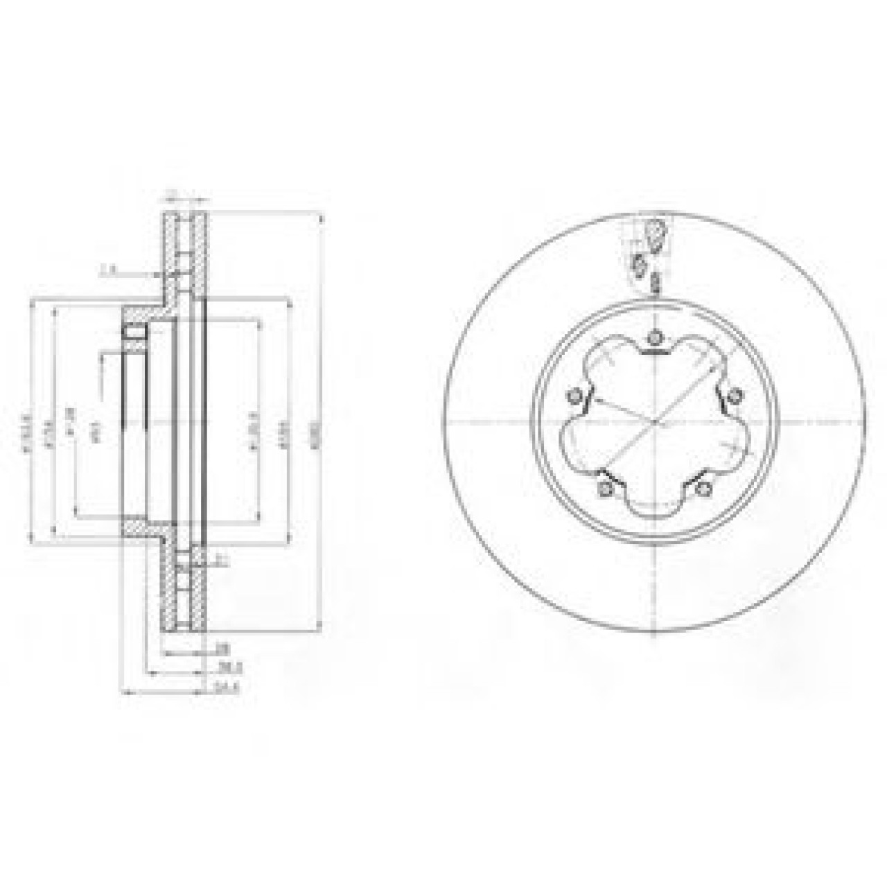 Disc frana FORD TRANSIT caroserie (2006 - 2014) DELPHI BG4007 piesa NOUA