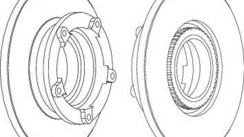 Disc frana FORD TRANSIT caroserie (2006 - 2014) FERODO DDF1573-1 piesa NOUA