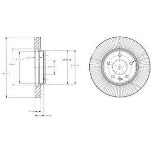 Disc frana FORD TRANSIT caroserie (2006 - 2014) KRIEGER 0950004309 piesa NOUA