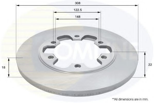 Disc frana FORD TRANSIT caroserie (2013 - 2016) COMLINE ADC1269 piesa NOUA