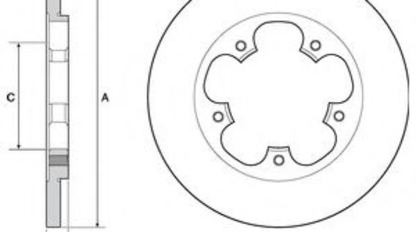 Disc frana FORD TRANSIT caroserie (2013 - 2016) DELPHI BG4681C piesa NOUA