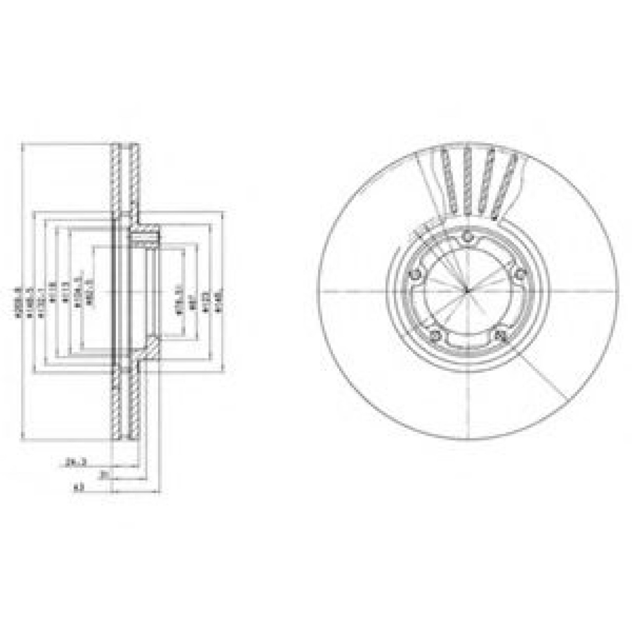 Disc frana FORD TRANSIT caroserie (E) (1994 - 2000) DELPHI BG3366 piesa NOUA
