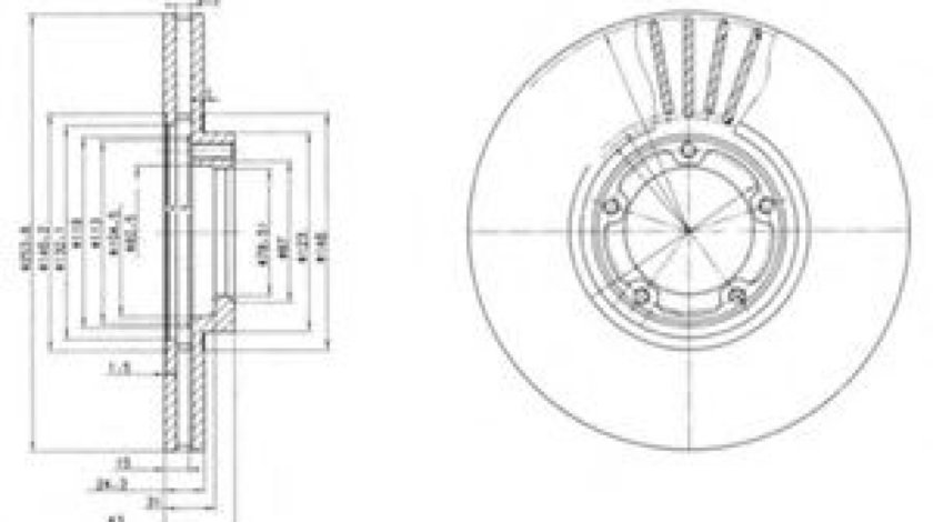 Disc frana FORD TRANSIT caroserie (E) (1994 - 2000) DELPHI BG3365 piesa NOUA